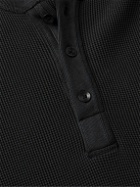 Rag & Bone - Slim-Fit Garment-Dyed Waffle-Knit Cotton Henley T-Shirt - Black
