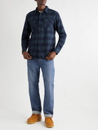 RRL - Freeport Cotton-Flannel Shirt - Blue