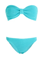 Hunza G Jean Seersucker Bikini - Aqua - One Size