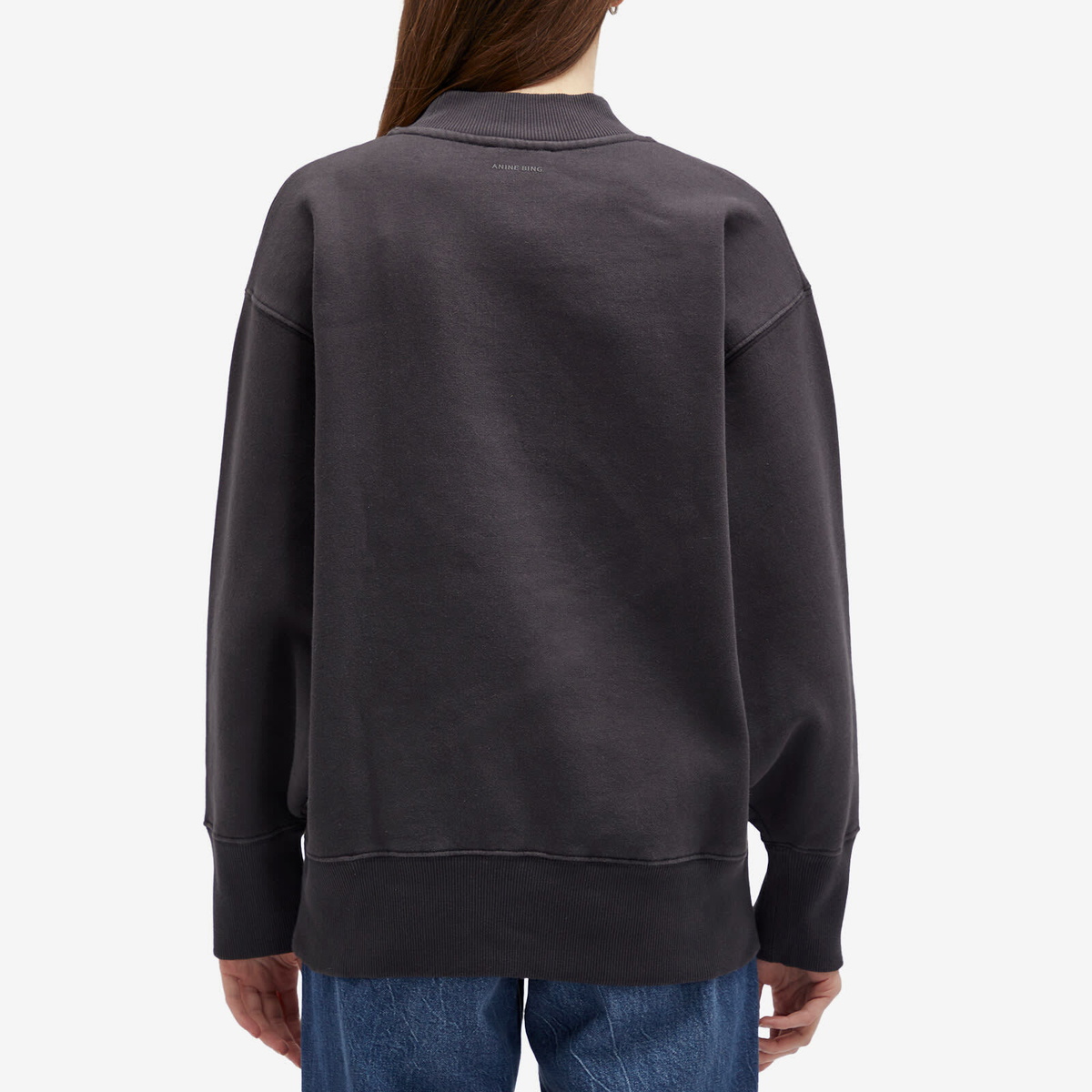 Anine Bing Women's Bradie Sweatshirt in Washed Black