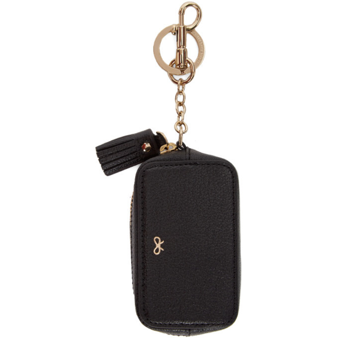 Anya Hindmarch Black Eyes Coin Purse Keychain