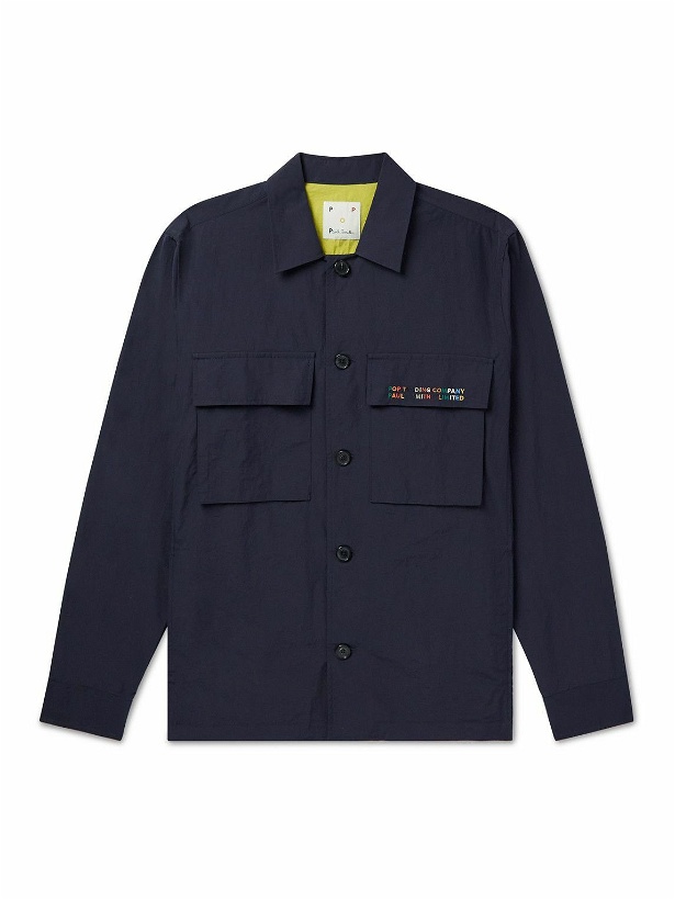 Photo: Pop Trading Company - Paul Smith Embroidered Shell Overshirt - Blue