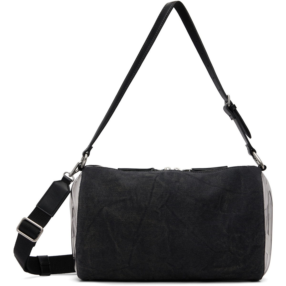 Diesel Black Load-D-Shoulder Transparent Oval D Bag