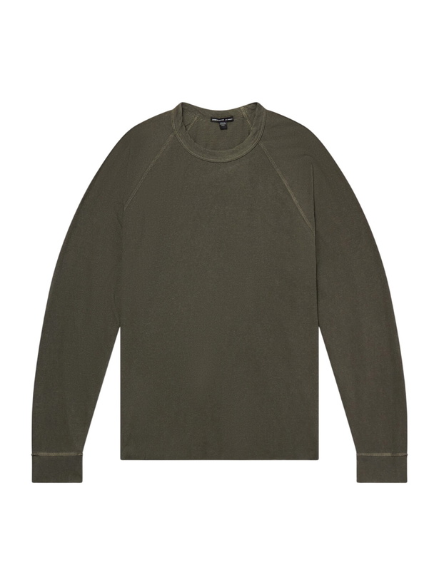 Photo: James Perse - Garment-Dyed Cotton-Jersey T-Shirt - Green