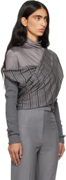 Dries Van Noten Gray Wrap Sweater