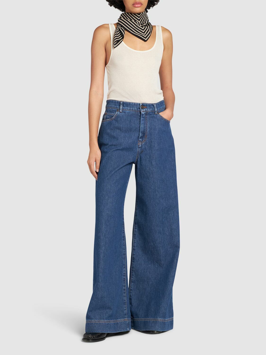 WEEKEND MAX MARA Vega Mid Rise Denim Wide Jeans Weekend Max Mara