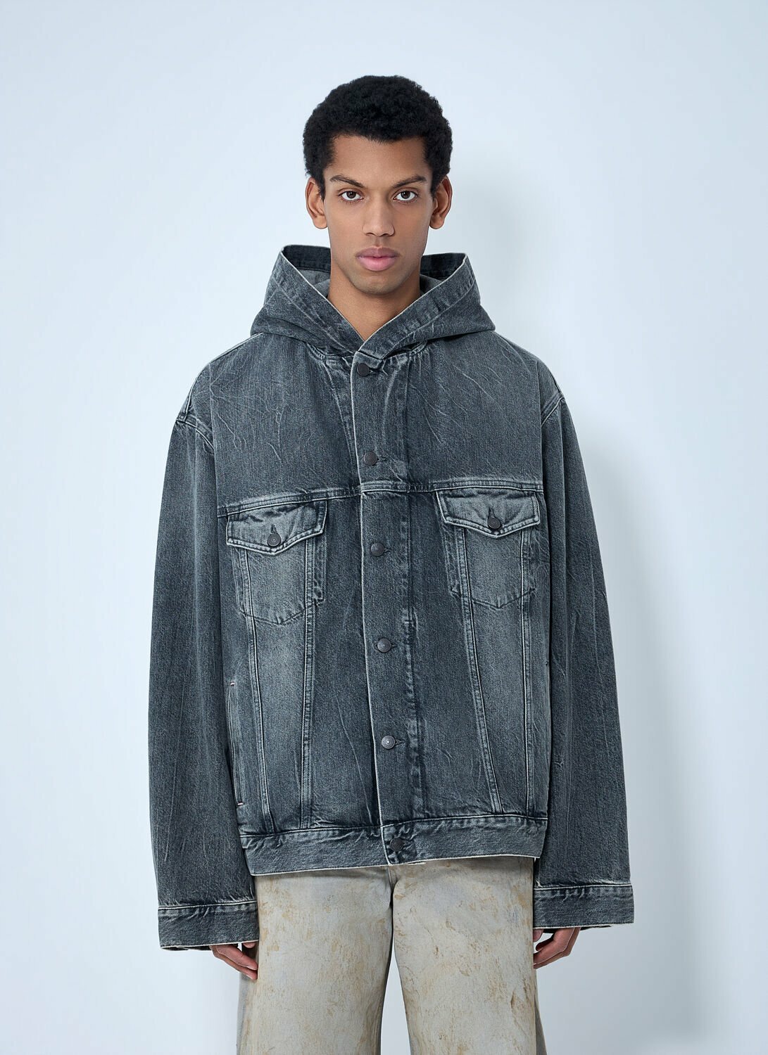 Acne Studios Hooded Denim Jacket