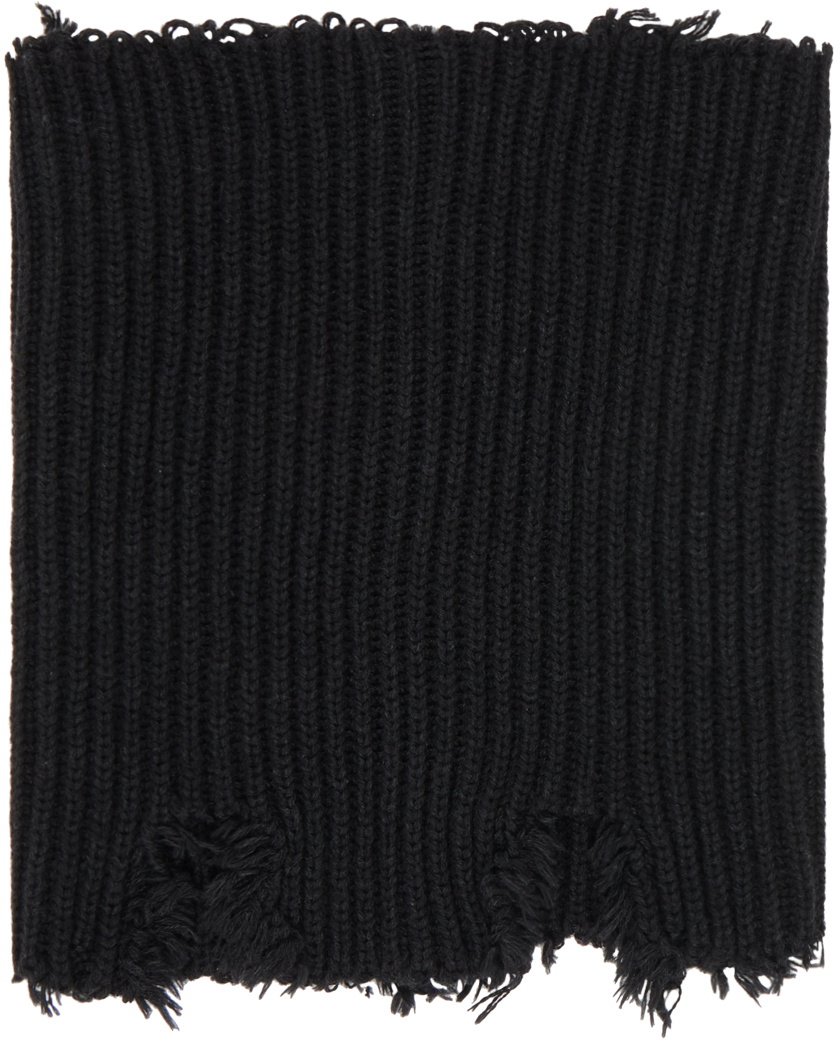 MM6 Maison Margiela: Black Hooded Scarf