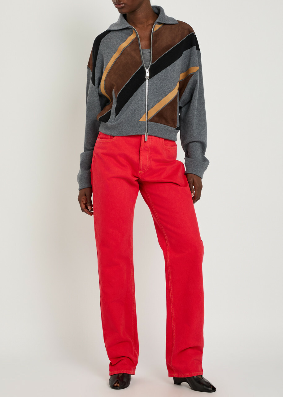Versace Panelled Wool-blend Jacket Grey