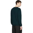 AMI Alexandre Mattiussi Green Limited Edition SMILEY Edition Merino Cardigan