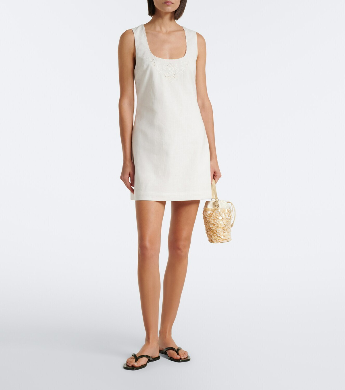 Posse Odette ramie and cotton minidress