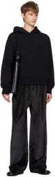 LGN Louis Gabriel Nouchi Black Large Pleats Sweatpants
