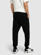 DOLCE & GABBANA - Flocked Logo Cotton Jersey Sweatpants