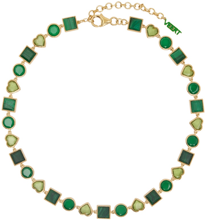 Photo: VEERT Gold 'The Green Shape' Necklace