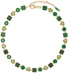 VEERT Gold 'The Green Shape' Necklace
