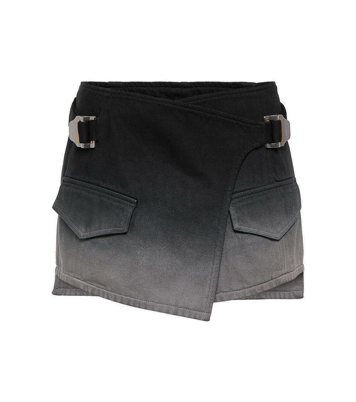 Photo: Dion Lee Utility wrap denim miniskirt