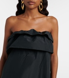 Saint Laurent Tiered canvas cocktail dress