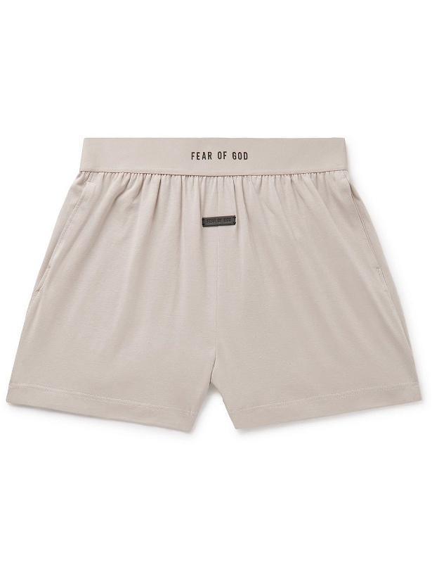 Photo: Fear of God - Stretch-Cotton Jersey Shorts - Neutrals