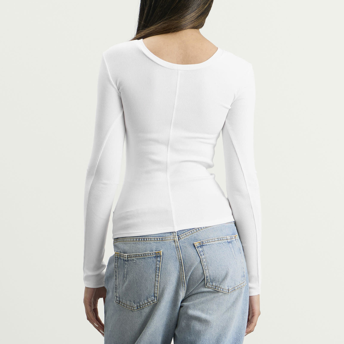 Won Hundred Women's Irine Long Sleeve Top in Bright White