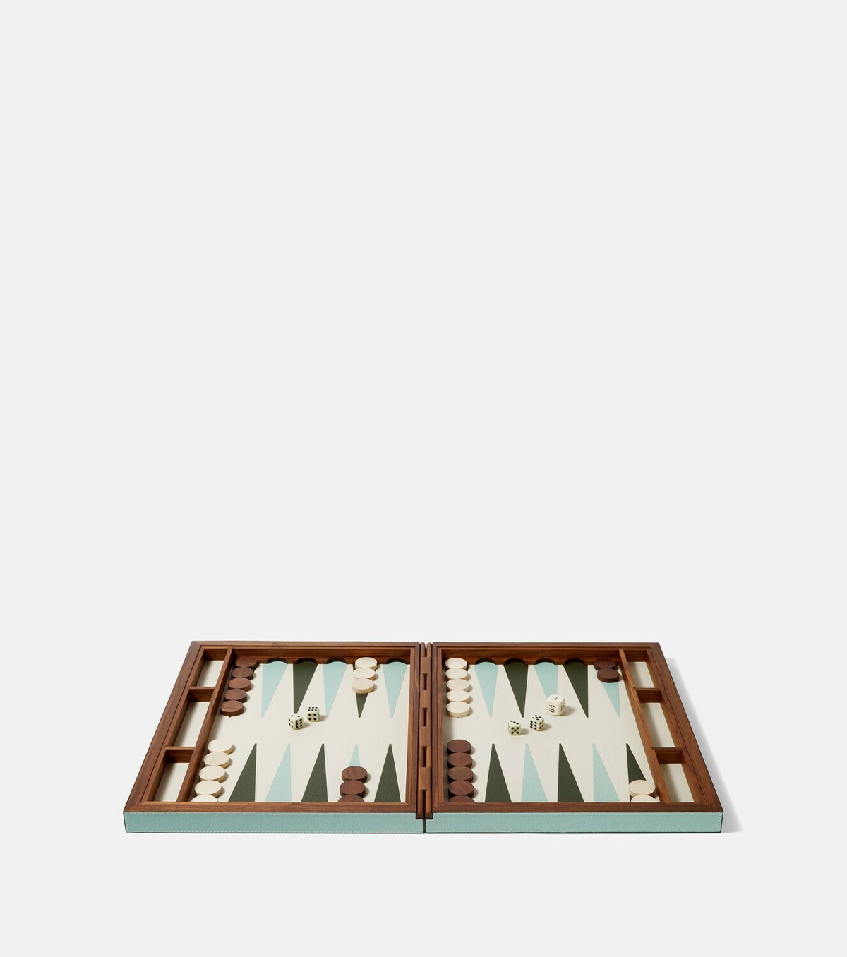 Giobagnara Leather and wooden backgammon set