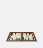 Giobagnara Leather and wooden backgammon set