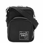 Maison Kitsuné Men's Nylon Crossbody Pouch in Black