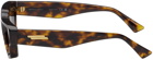 Bottega Veneta Tortoiseshell Sharp Sunglasses