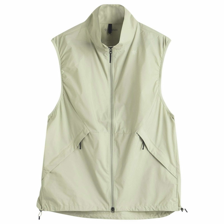 Photo: Goldwin Men's Pertex Equilibrium Wind Vest in Fog Beige