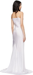 Ann Demeulemeester White Aaricia Long Bias Slip Maxi Dress