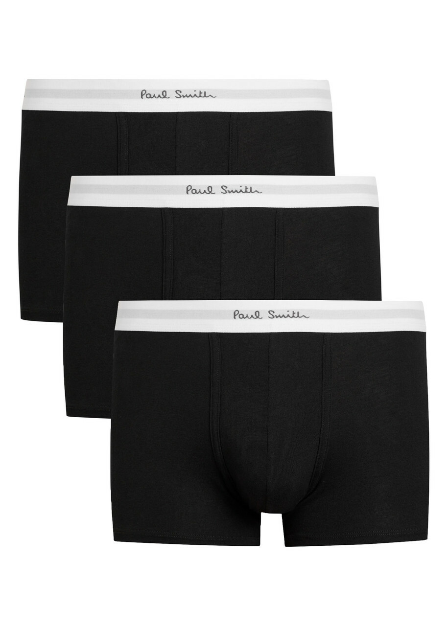 Paul Smith Stretch-cotton Trunks set of Three Black