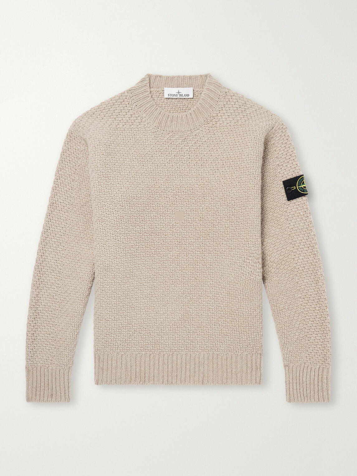 Stone Island - Basket-Stitch Wool-Blend Sweater - Brown