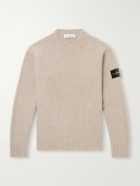 Stone Island - Basket-Stitch Wool-Blend Sweater - Brown