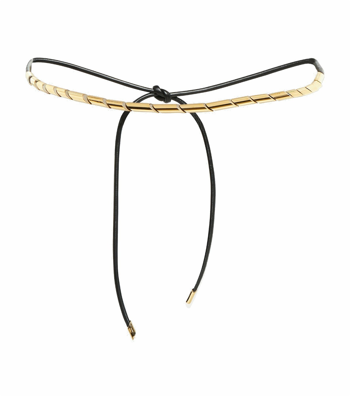 Lanvin - Coiled brass and leather belt Lanvin