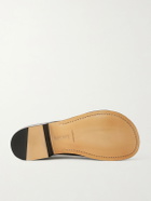 LOEWE - Campo Cracked-Leather Derby Shoes - Black