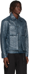 Craig Green Blue Quilted Worker Button-Up Jacket