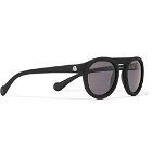Moncler - Round-Frame Acetate Polarised Sunglasses - Black