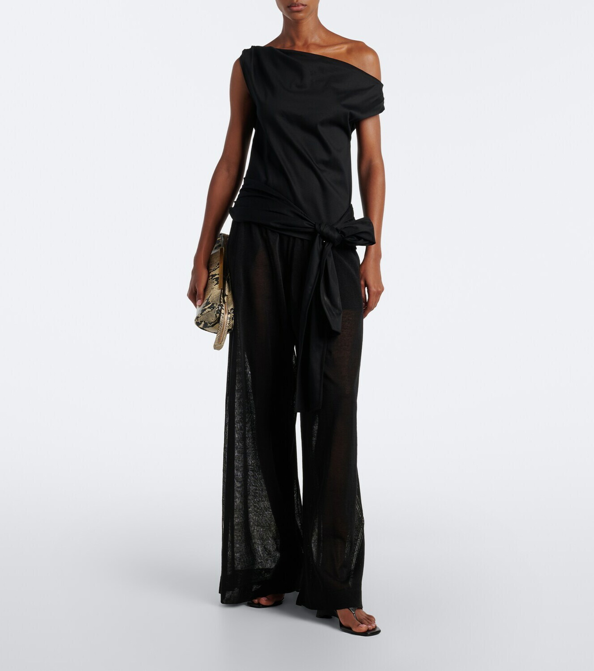Proenza Schouler Zafira asymmetric cotton jersey top