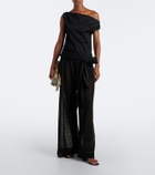 Proenza Schouler Zafira asymmetric cotton jersey top