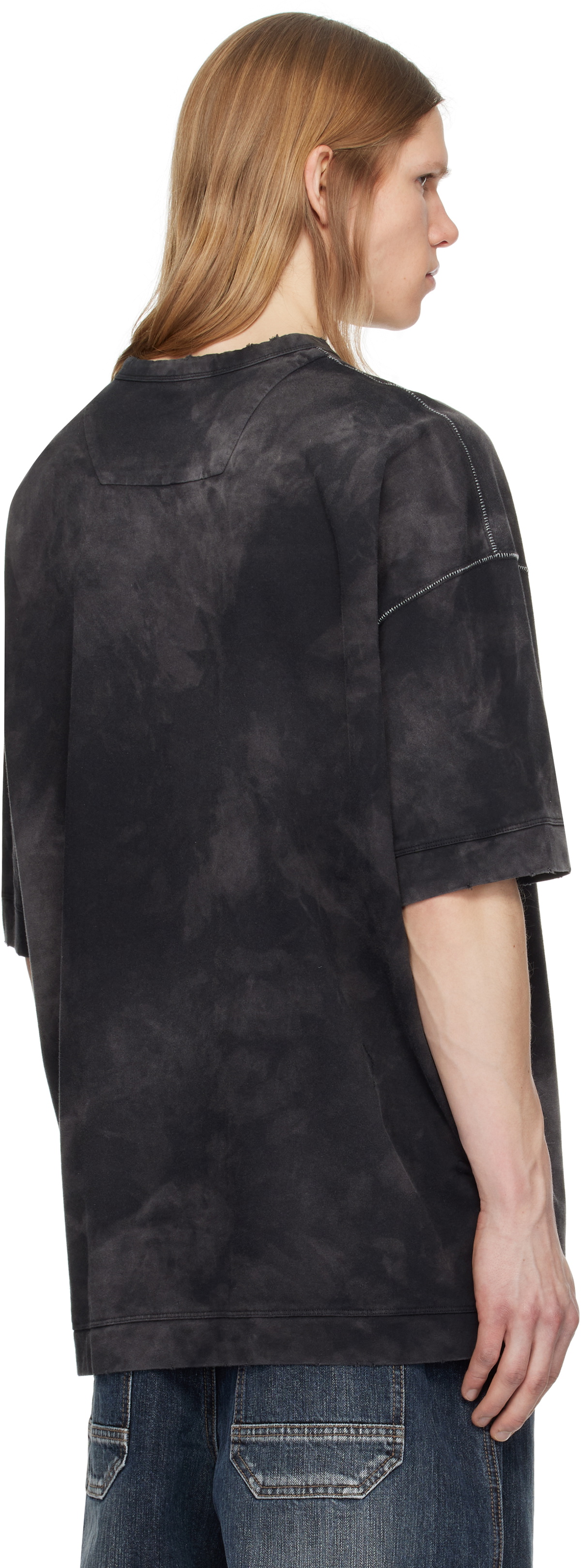 Juun.J Black New Dyeing Over Fit T-shirt