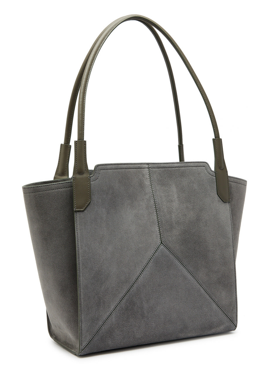 Victoria Beckham Victoria Small Panelled Suede Tote bag - Grey - One Size
