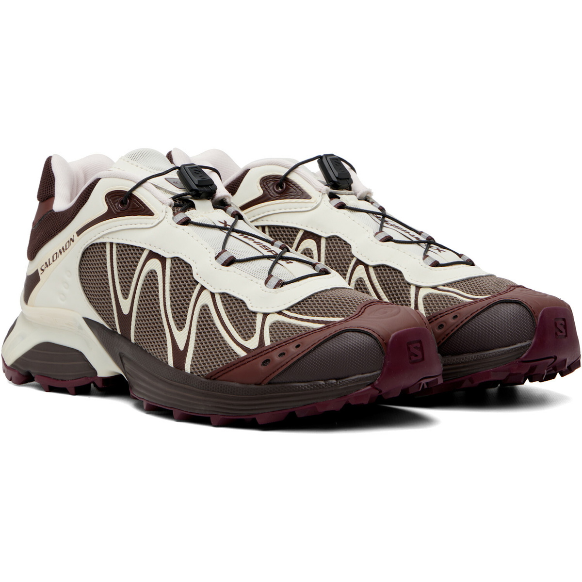 Salomon Brown & Off-White XT-Whisper Sneakers
