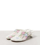 Loewe Toy floral brushed suede mules