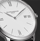 Baume & Mercier - My Classima 40mm Stainless Steel and Leather Watch - White