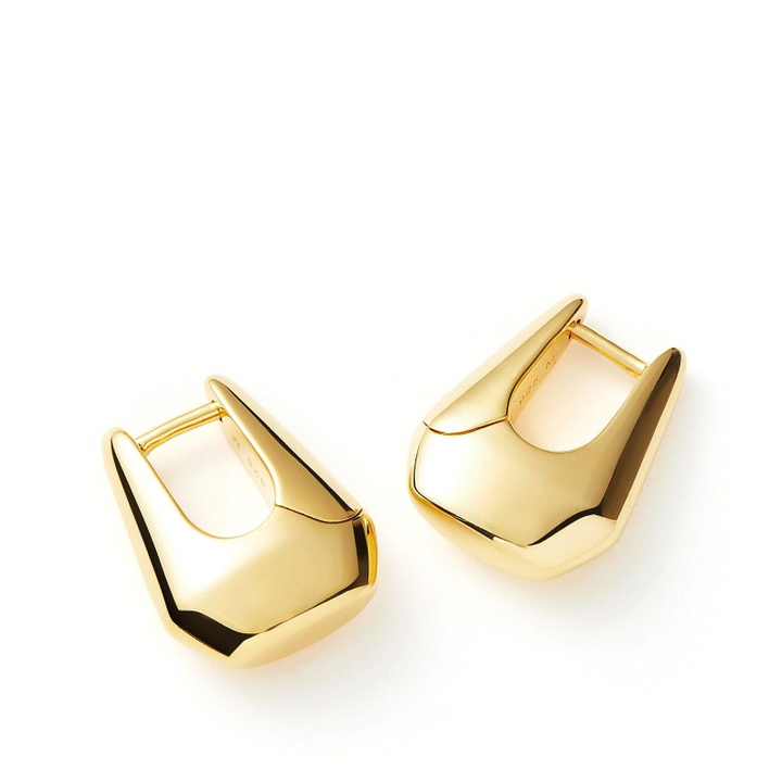 Photo: Missoma Women's x Lucy Williams Arco Small Hoop Earrings in Gold 