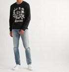 Alexander McQueen - Logo-Embroidered Loopback Cotton-Jersey Sweatshirt - Black