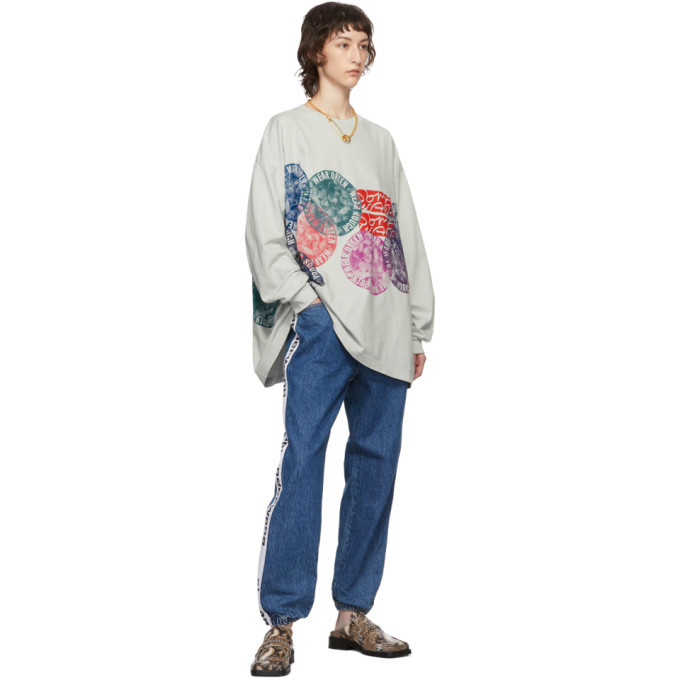 Some Ware Off-White Flower Circle New Body Long Sleeve T-Shirt