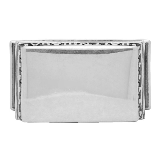 Photo: Balenciaga Silver Antiqued Paris Ring