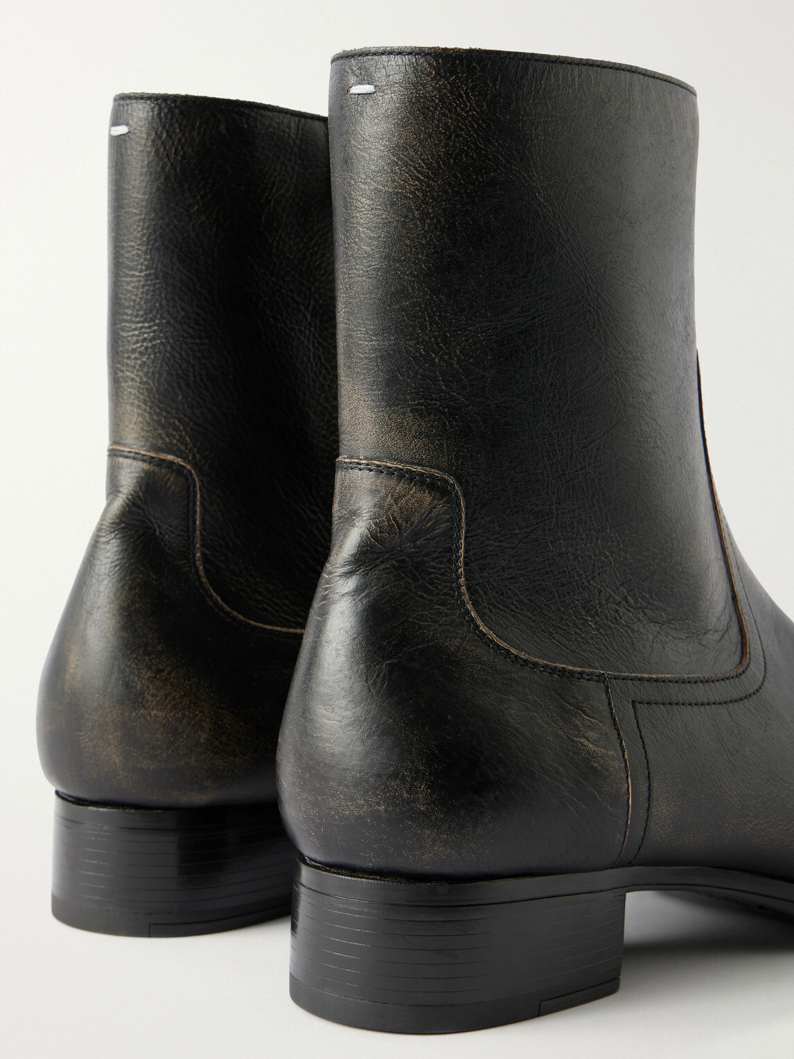 Maison Margiela - Float Leather Chelsea Boots - Black