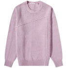 Helmut Lang Men's Seamed Crew Knit in Wisteria