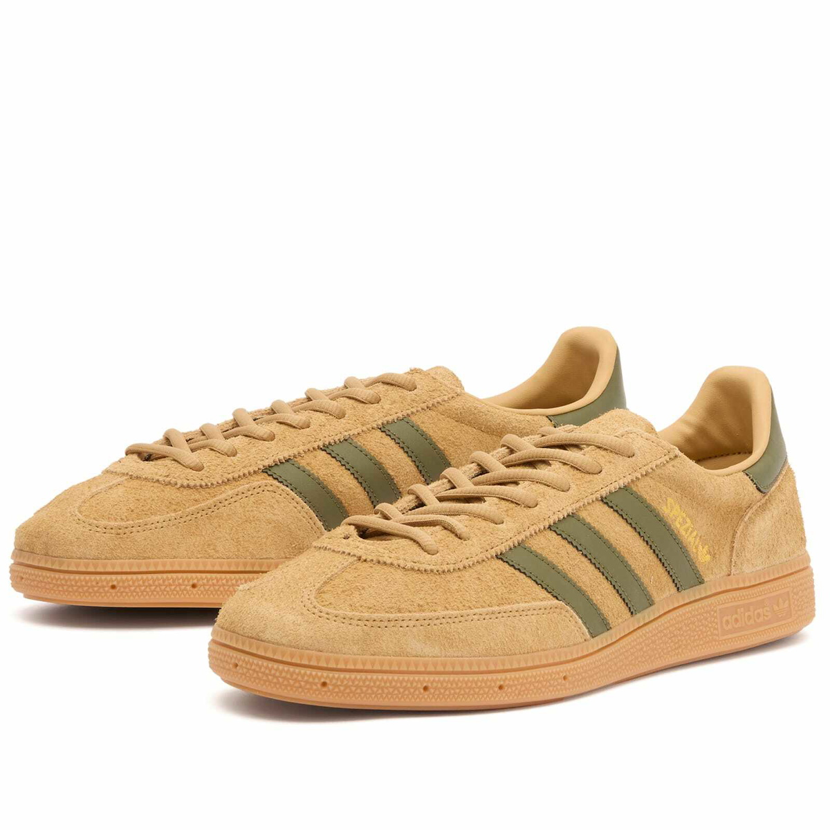 Adidas Handball Spezial Sneaker in Golden Beige/Focus Olive/Gum